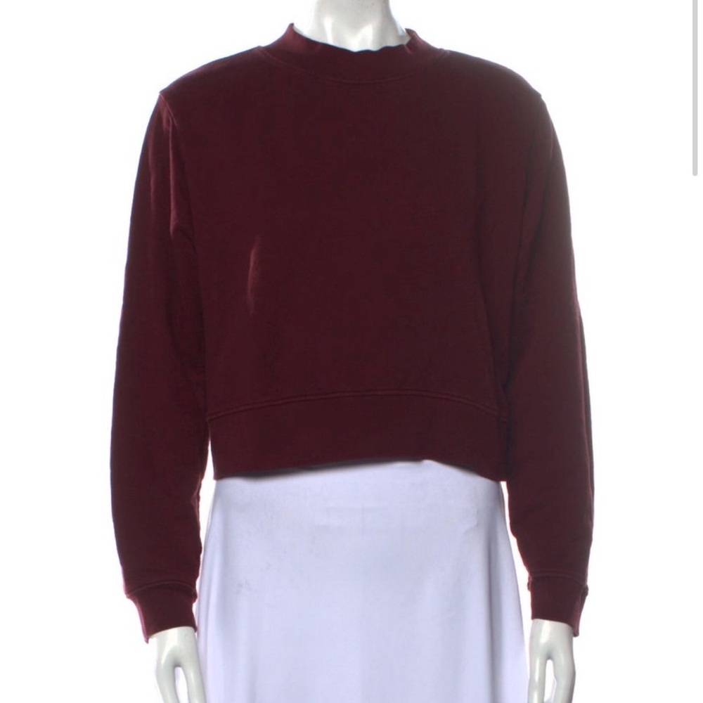 Cotton Citizen Deep Red Crew Neck Sweater